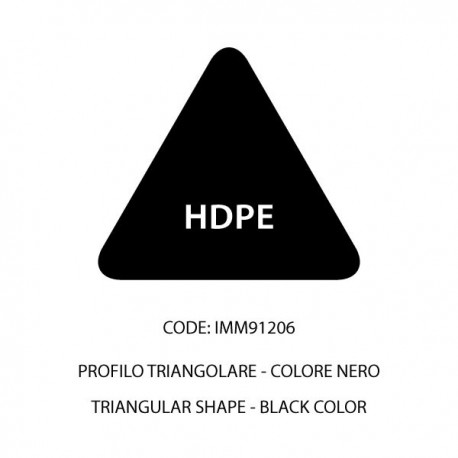 HDPE barra nera triangolare