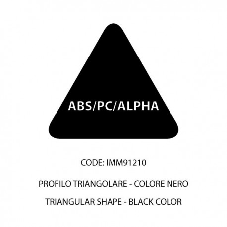Confezione ABS/PC/ALPHA nera t