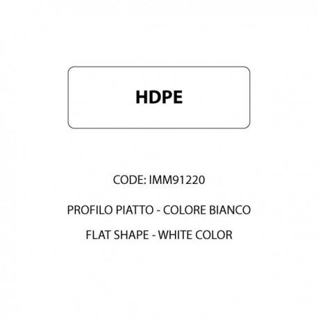 HDPE barra bianca piatta